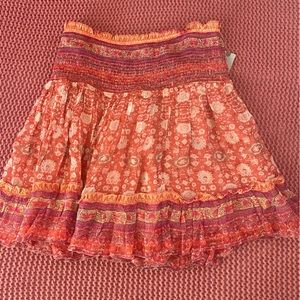 Anthropologie floral mini skirt Size S